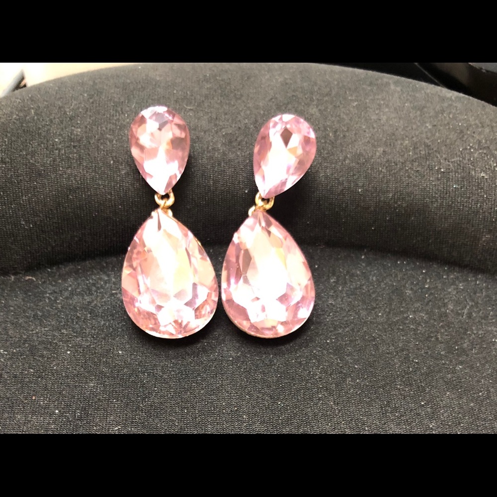 Teardrop Cotton Candy pink teardrop earrings